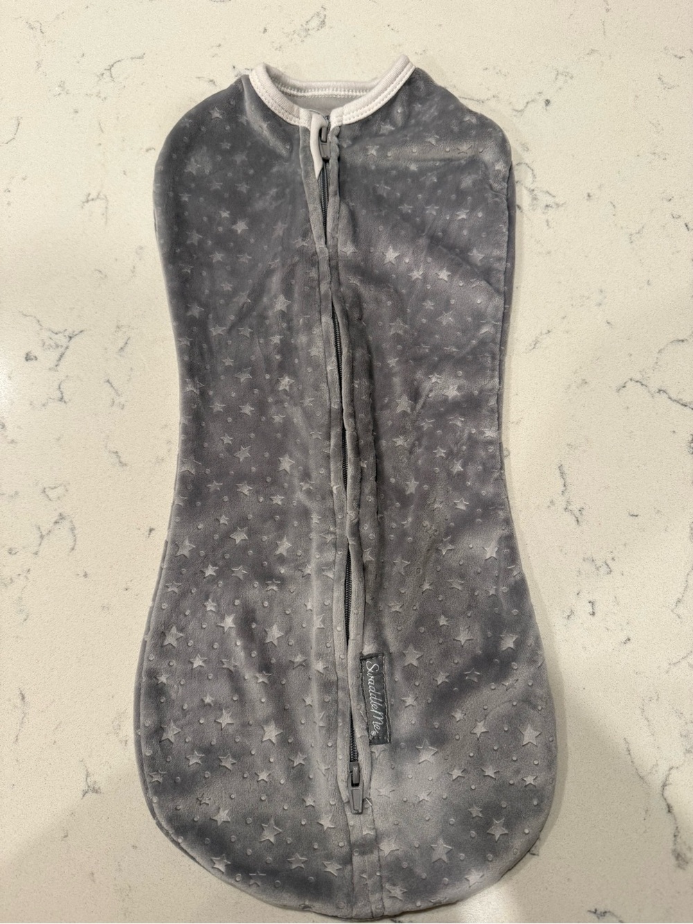 SwaddleMe Sleep Sack Grey Plush Star-Print Infant Sleep Sack Newborn